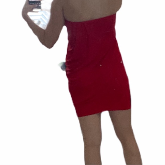 Cut 25 by Yigal red strapless dress - Picture 4 of 12